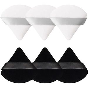 6 Pieces Soft Triangle Makeup Puff for Loose Powder Under Eyes Cosmetic Sponge